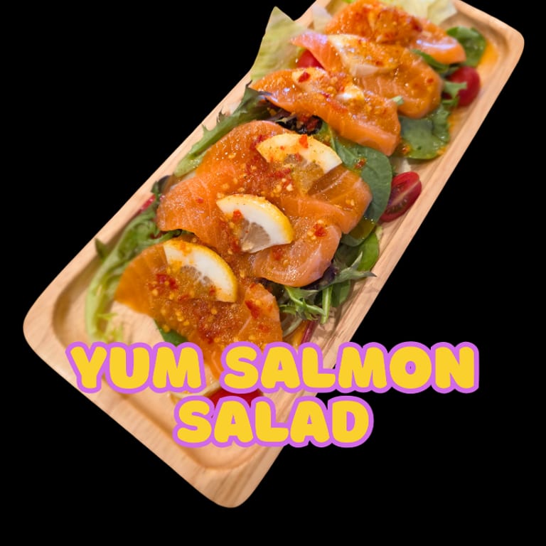 Fresh Salmon Salad Delights at Our Restaurant
